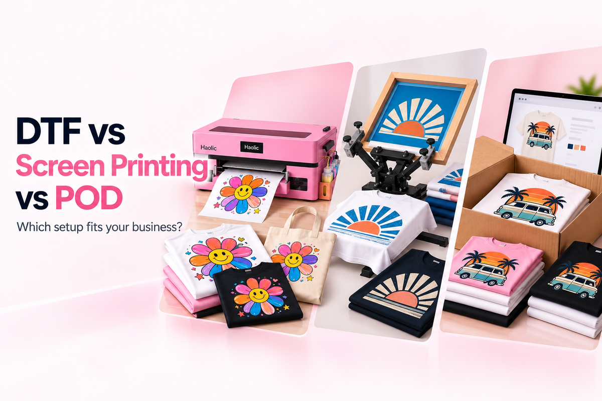 DTF vs Screen Printing vs Print-on-Demand: Which Is Right for Your Business?