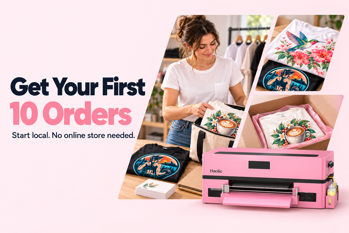How to Get Your First 10 Custom T-Shirt Orders (Without an Online Store)