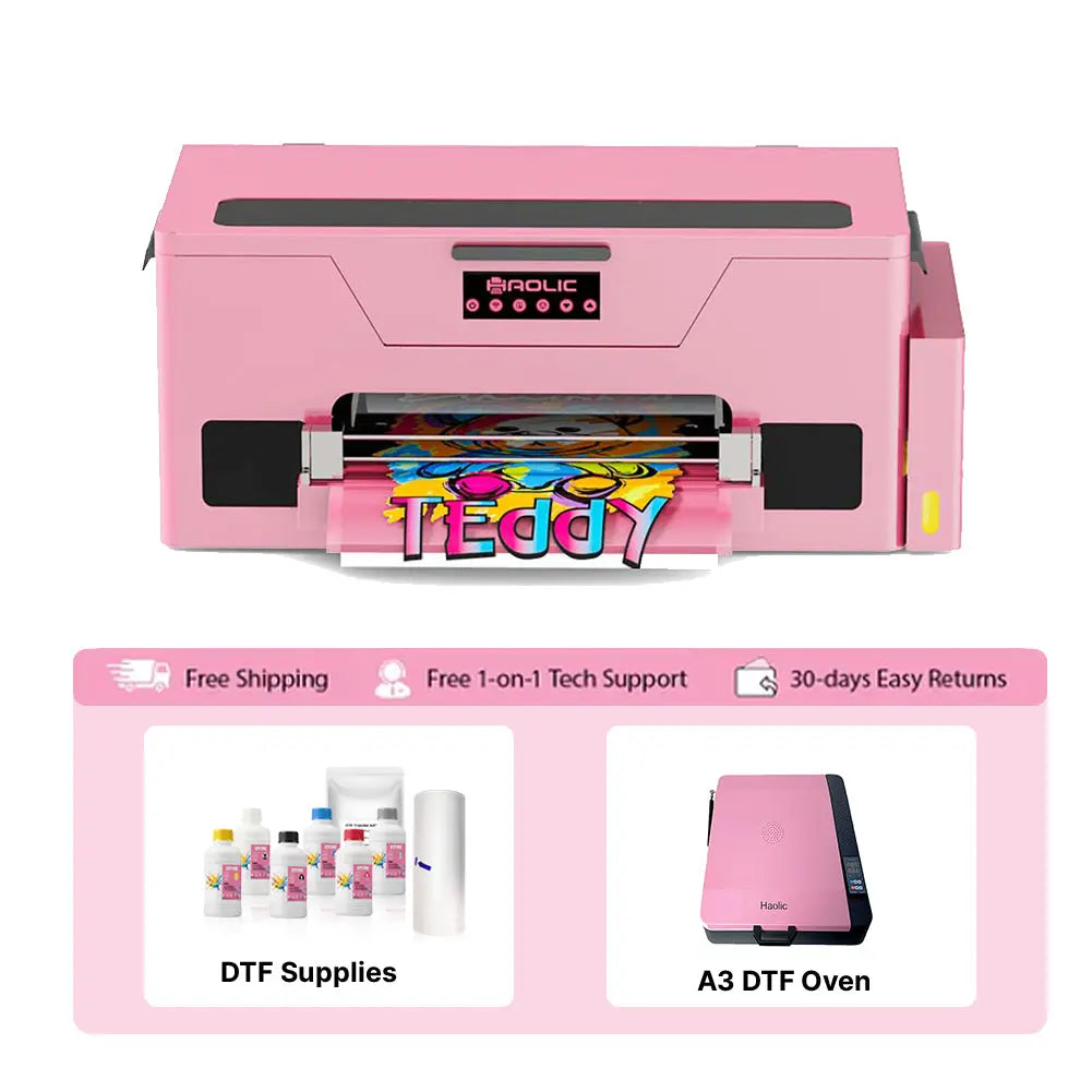 【Back In Stock】Haolic 13" Pink A3 XP600 DTF Printer Classic Edition