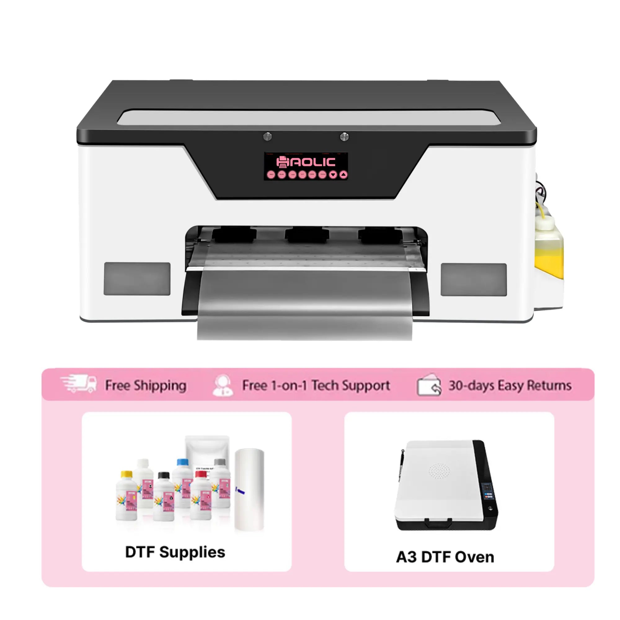 【Back In Stock】Haolic 13" Pink A3 XP600 DTF Printer Classic Edition