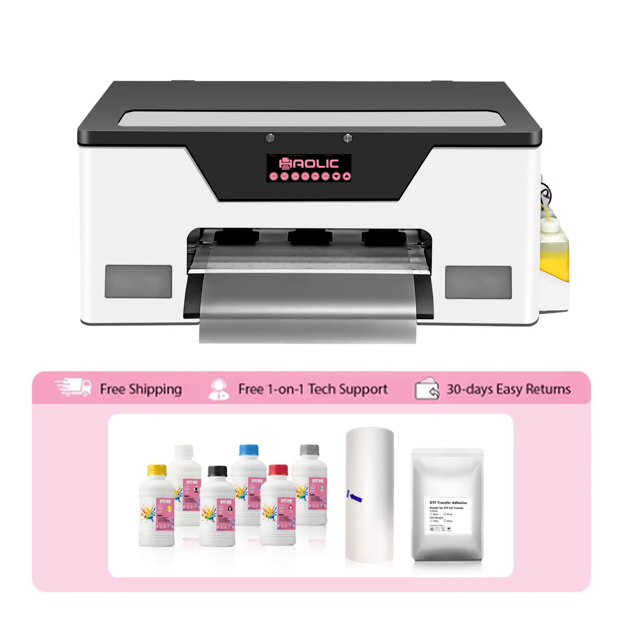 【Back In Stock】Haolic 13" Pink A3 XP600 DTF Printer Classic Edition