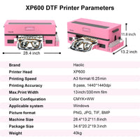 Haolic A3 XP-1 Pro DTF Printer & Shaker Dryer
