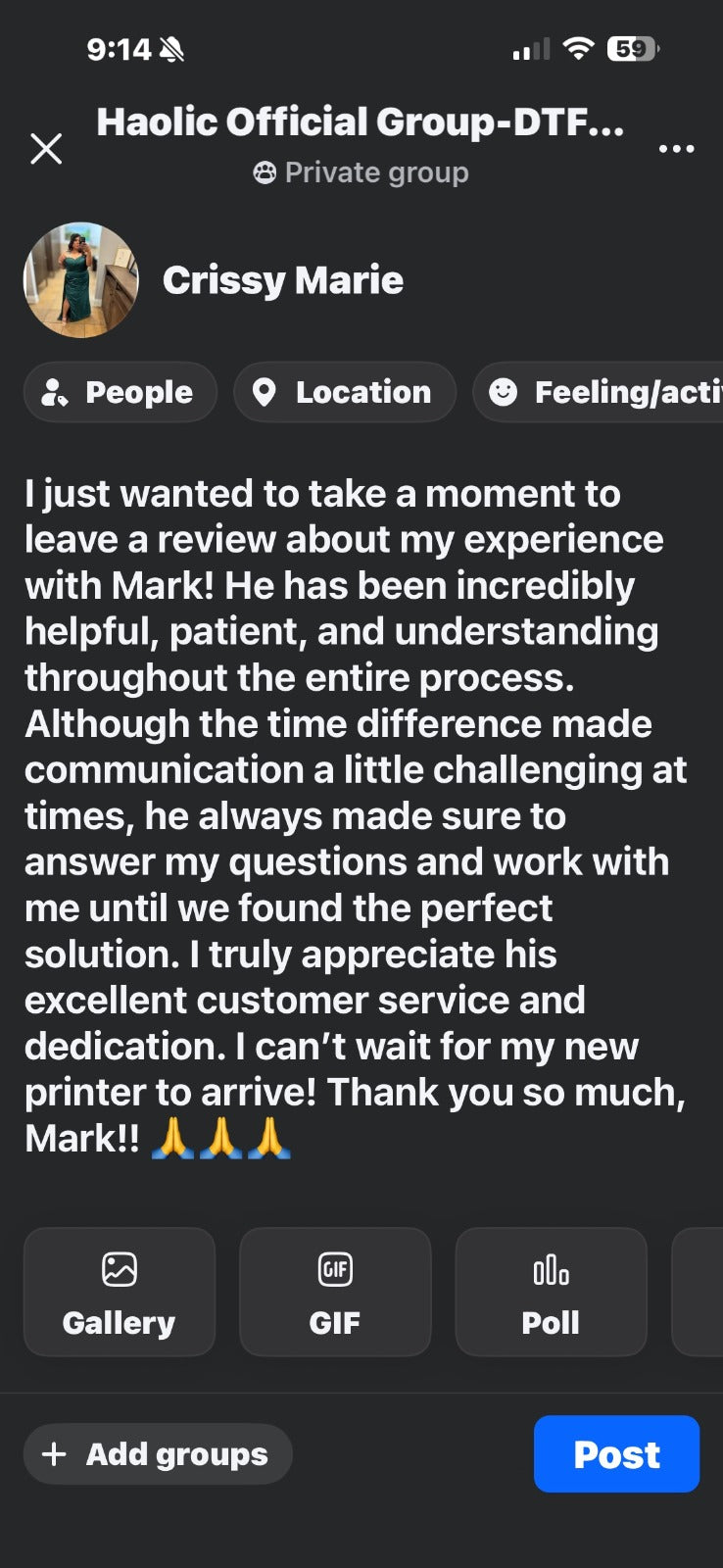 Haolic customer feedback