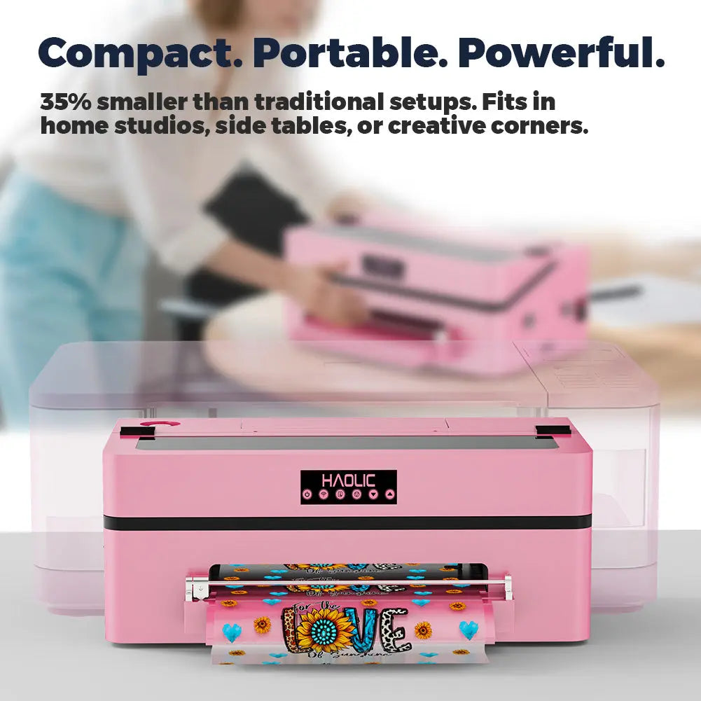Haolic Mini D8 DTF Printer 13" | Compact Direct-to-Film Printer for Small Business & Home Use