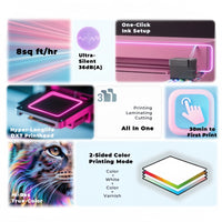 Haolic UX7 Mini 13'' UV DTF Printer with Built-in Laminator & Cutter All-in-One Bundle