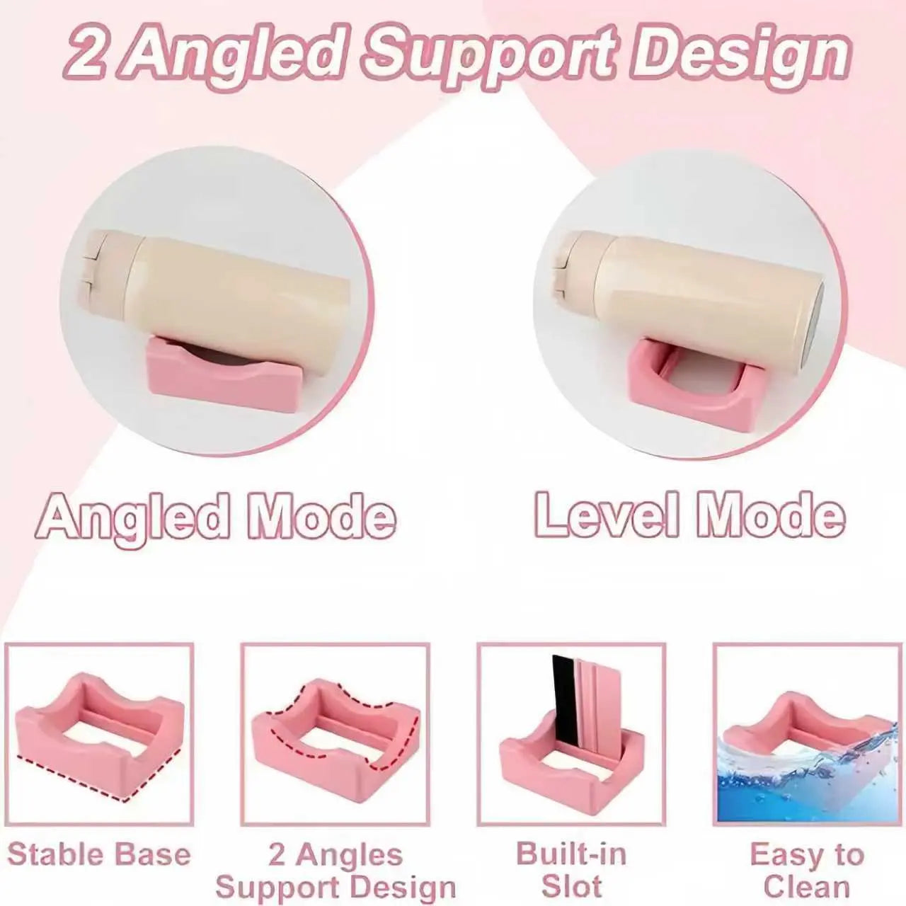 Pink Tumbler Holder + Mini Squeegee Haolic Printer