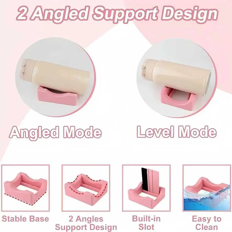 Pink Tumbler Holder + Mini Squeegee