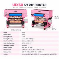 Pre-Order: Haolic UIX60 24" Industrial UV DTF Printer – $500 Deposit